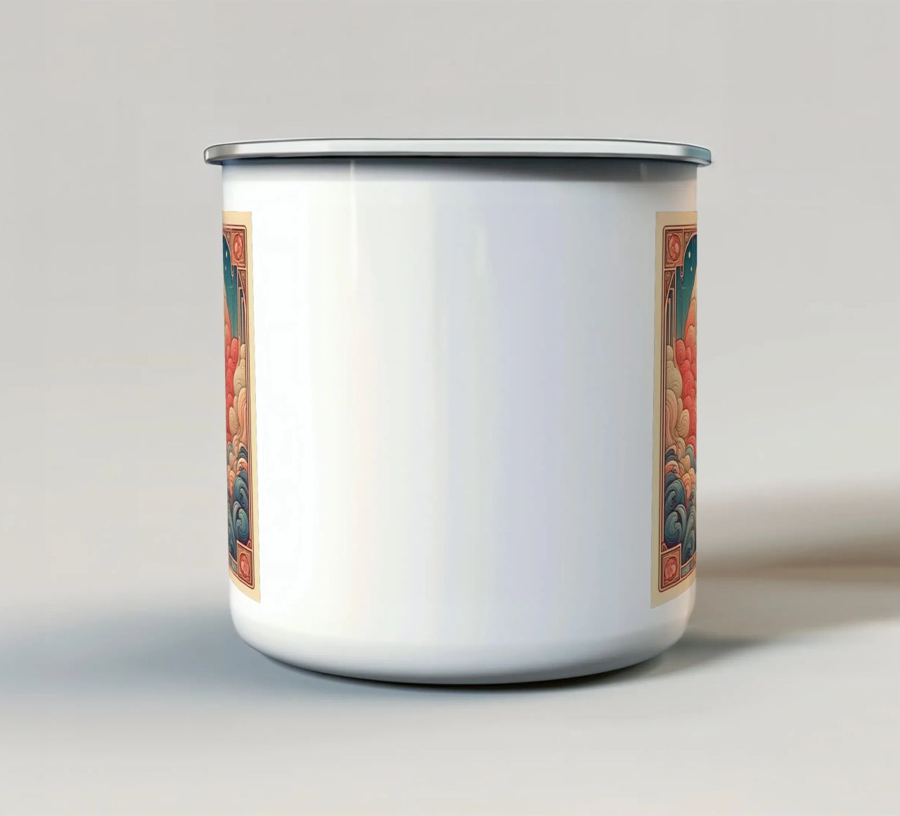 Sweet Clouds tazza in smalto da Art-Nouveau-Dsg