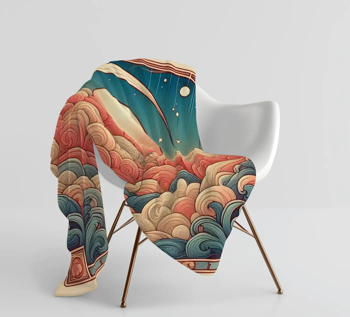 Sweet Clouds Fleecedecke von Art-Nouveau-Dsg