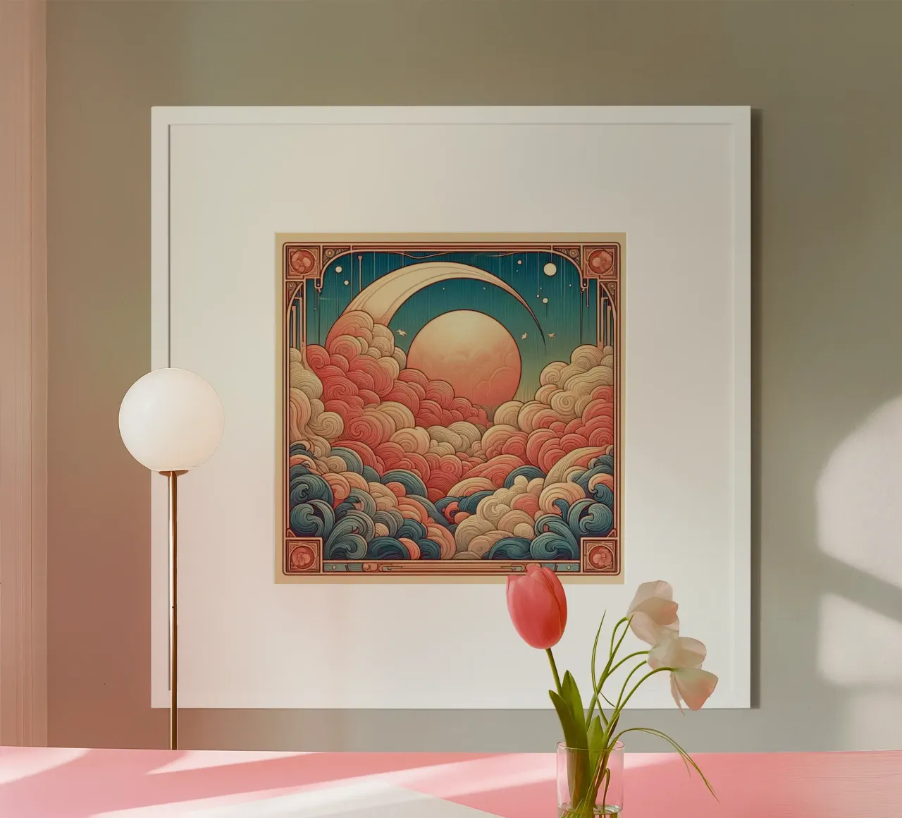 Sweet Clouds poster van Art-Nouveau-Dsg