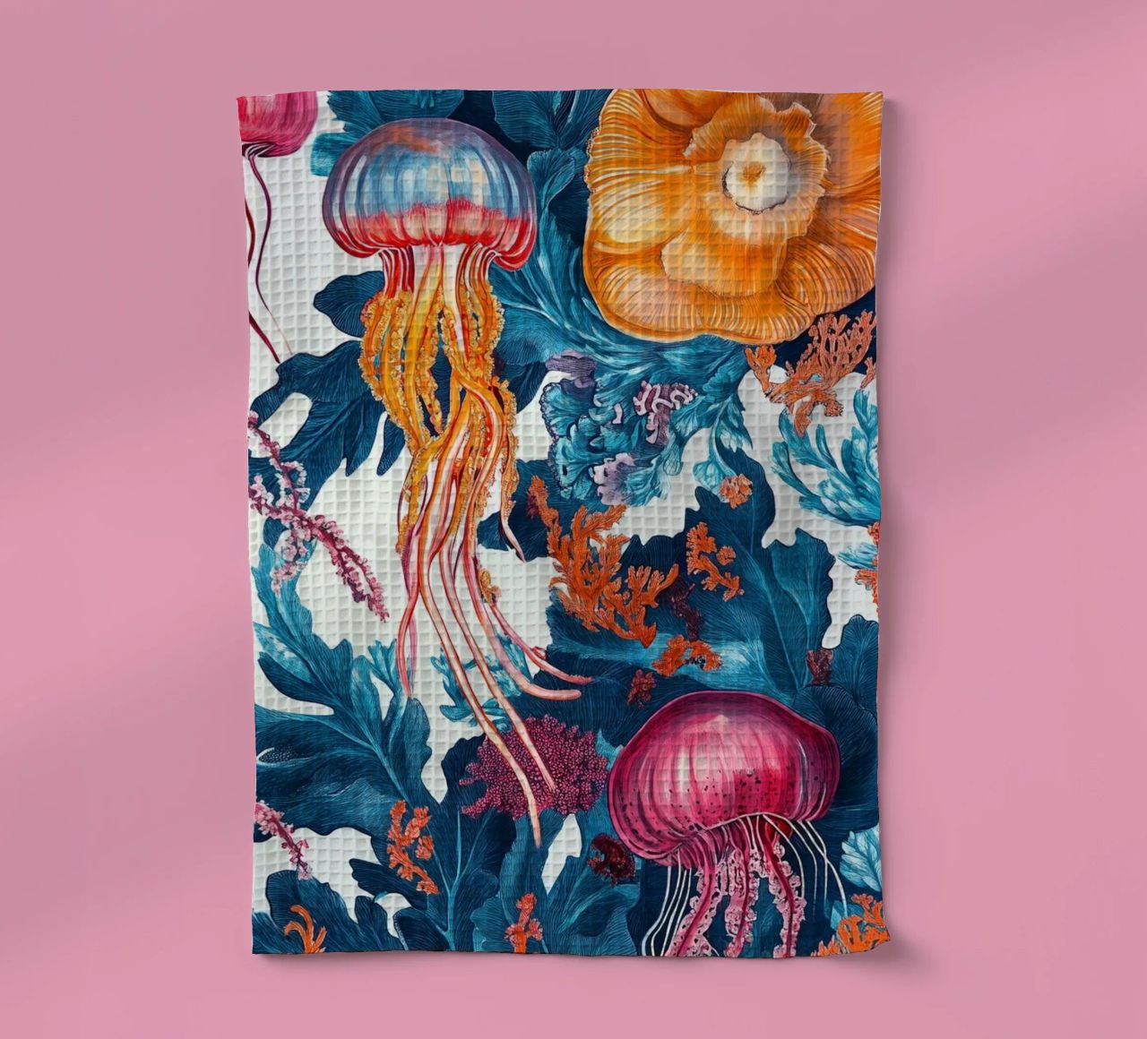 Mélodie de la mer des méduses torchon de Carinaprint
