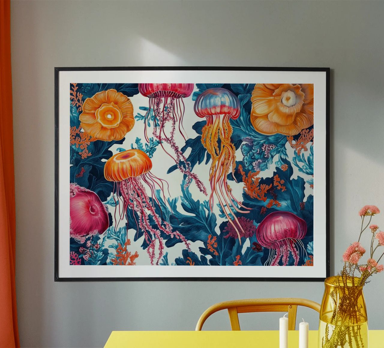 Mélodie de la mer des méduses poster de Carinaprint