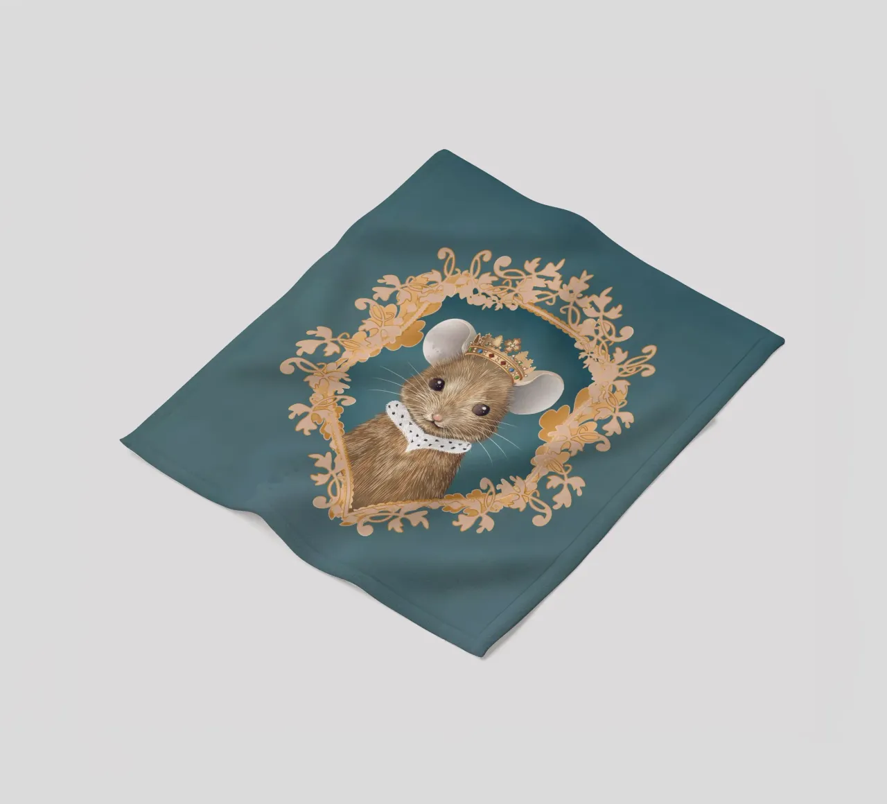 Royal mouse - A majestic and charming motif fleece blanket by kisho art