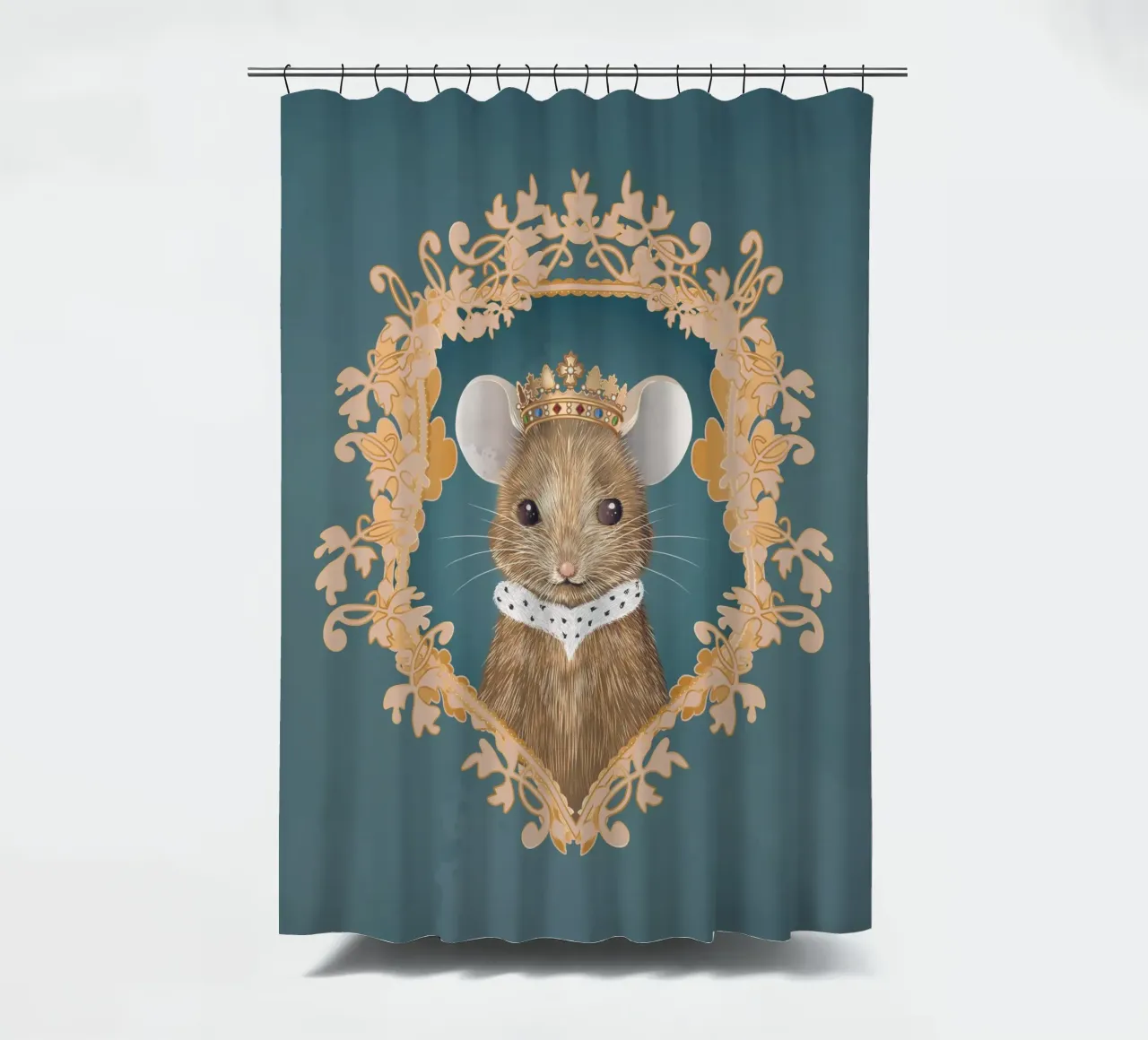 Royal mouse - A majestic and charming motif shower curtain by kisho art