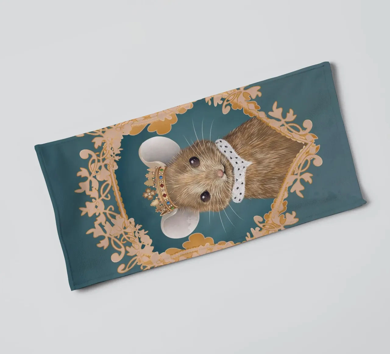 Souris royale - Un motif majestueux et charmant serviette de bain de kisho art