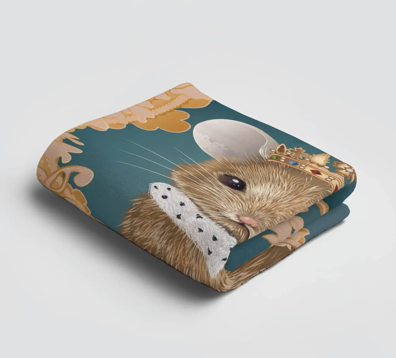 Souris royale - Un motif majestueux et charmant serviette de bain de kisho art