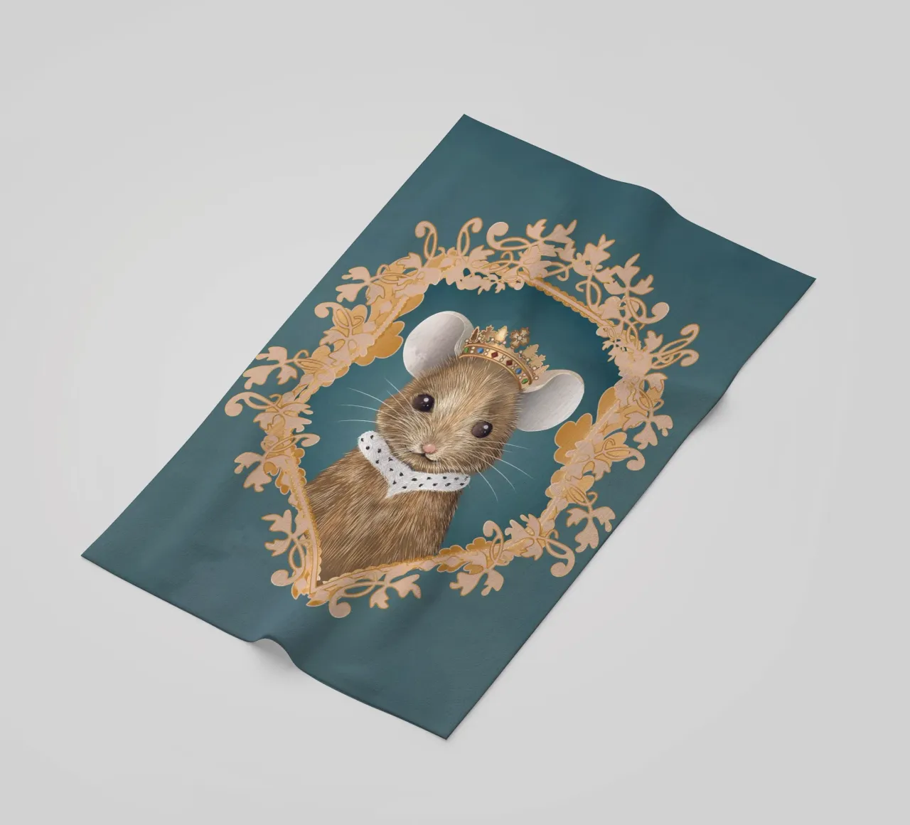 Souris royale - Un motif majestueux et charmant serviette de plage de kisho art