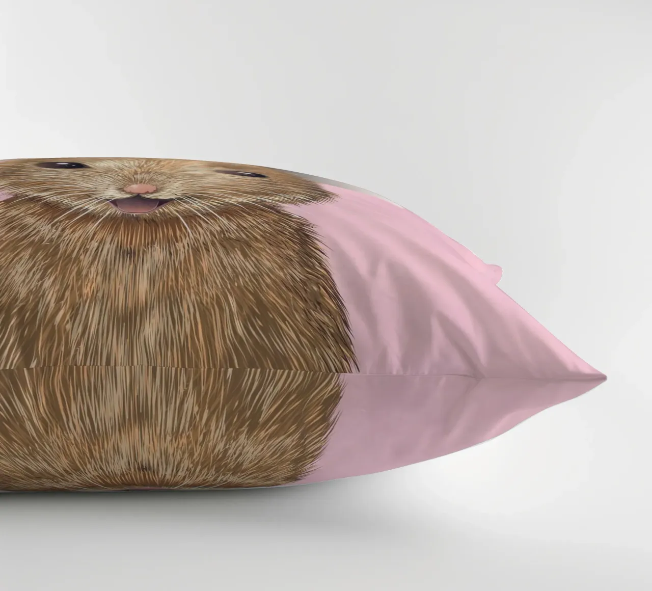 Happy mouse with bow - cute and full of joy decorative cushion by kisho art