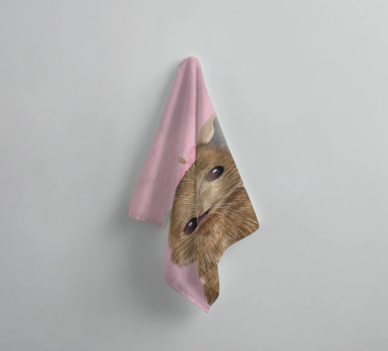 Happy mouse with bow - cute and full of joy towel by kisho art