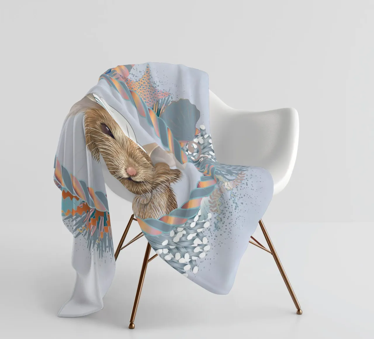 Sailor Mouse - Adventurous and cute fleece blanket by kisho art