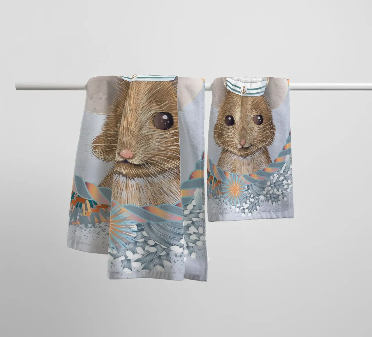 Sailor Mouse - Adventurous and cute towel by kisho art