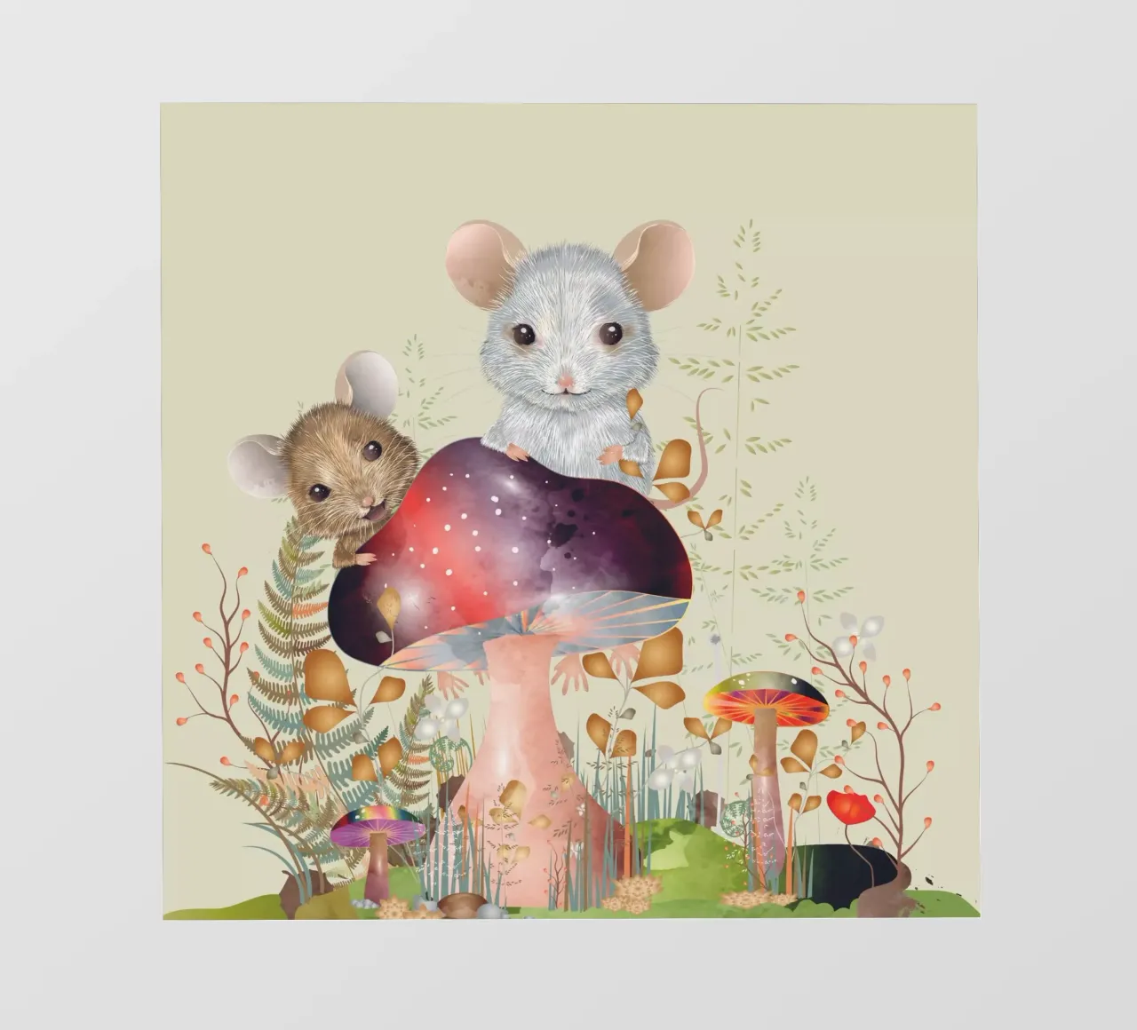 Mice in the enchanted forest - imaginative and playful pvc cover by kisho art