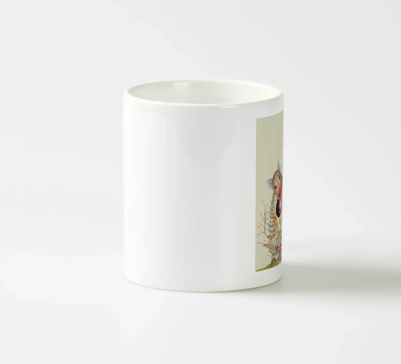 Mice in the enchanted forest - imaginative and playful ceramic mug by kisho art