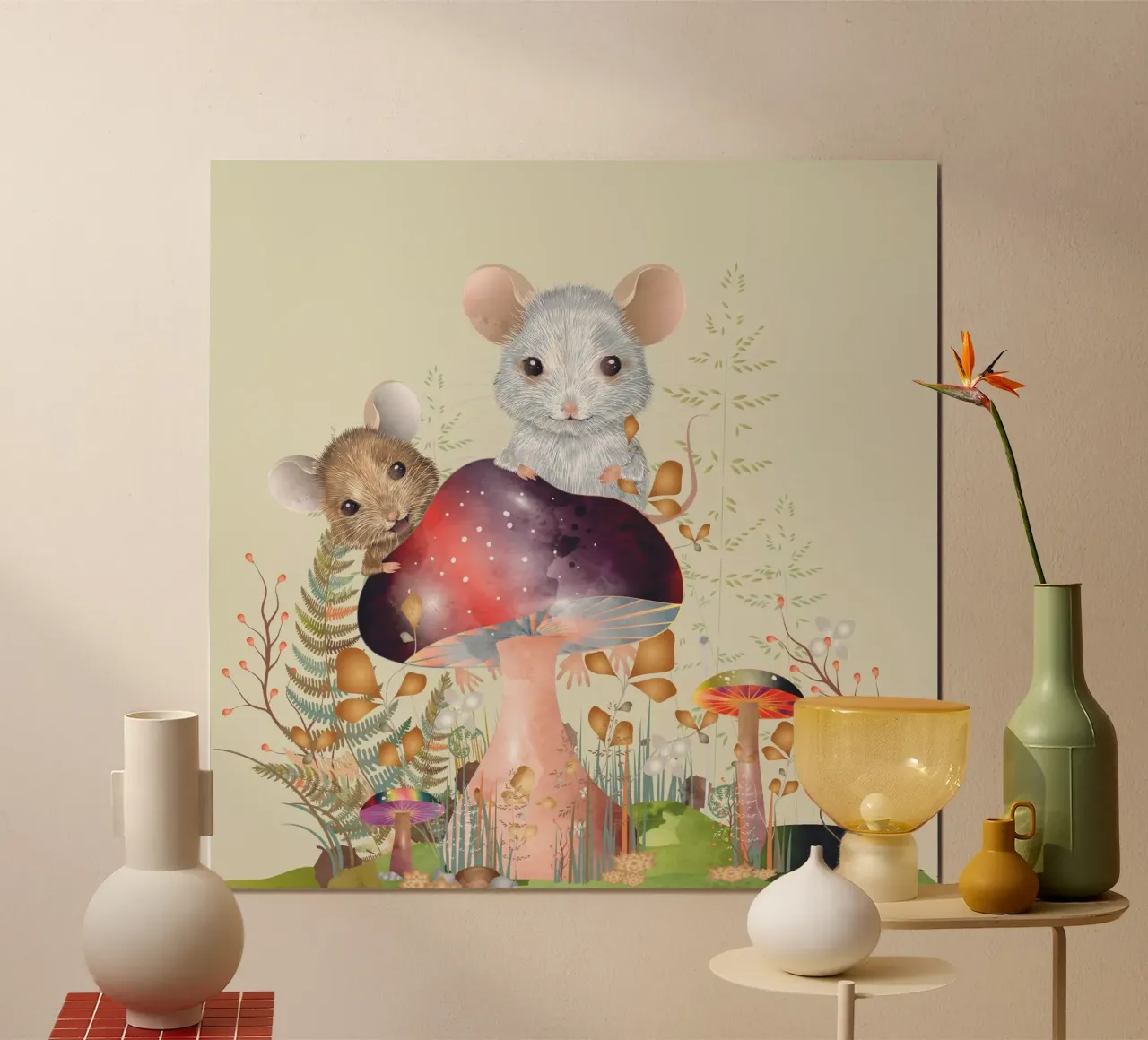 Mice in the enchanted forest - imaginative and playful hahnemühle by kisho art