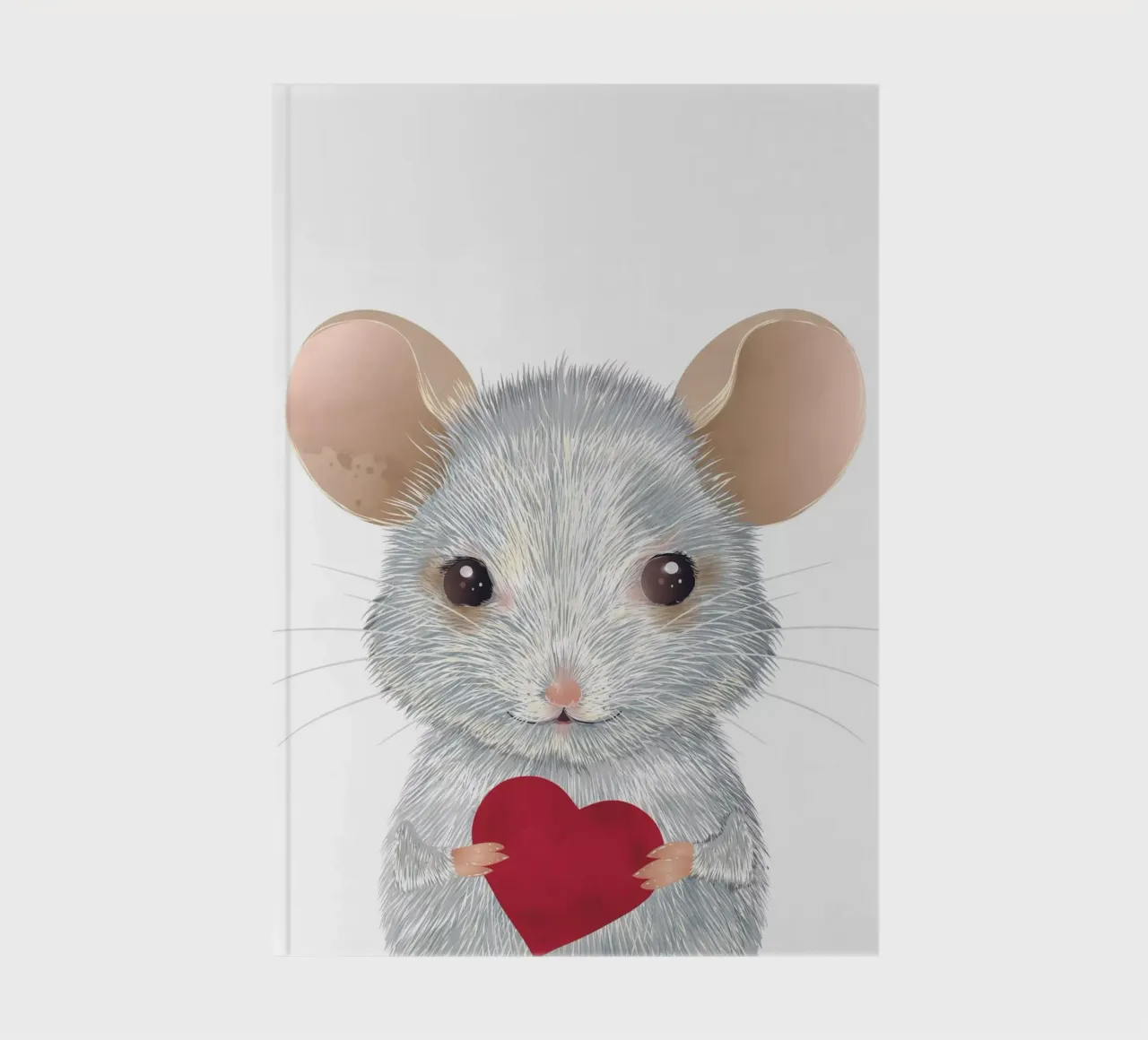 Valentine's mouse - Loving and heart-warming notebook by kisho art