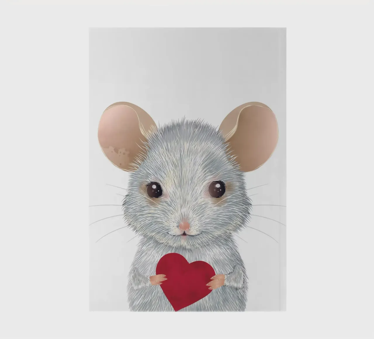 Valentine's mouse - Loving and heart-warming notebook by kisho art