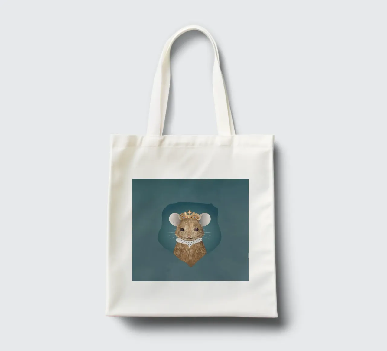 Royal mouse in hiding - noble and charming tote bag by kisho art