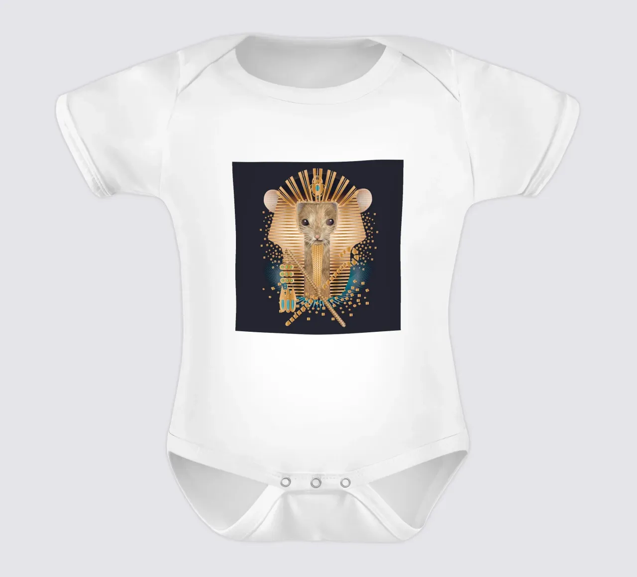 Topo Faraone - Maestoso e mistico body neonato maniche corte da kisho art