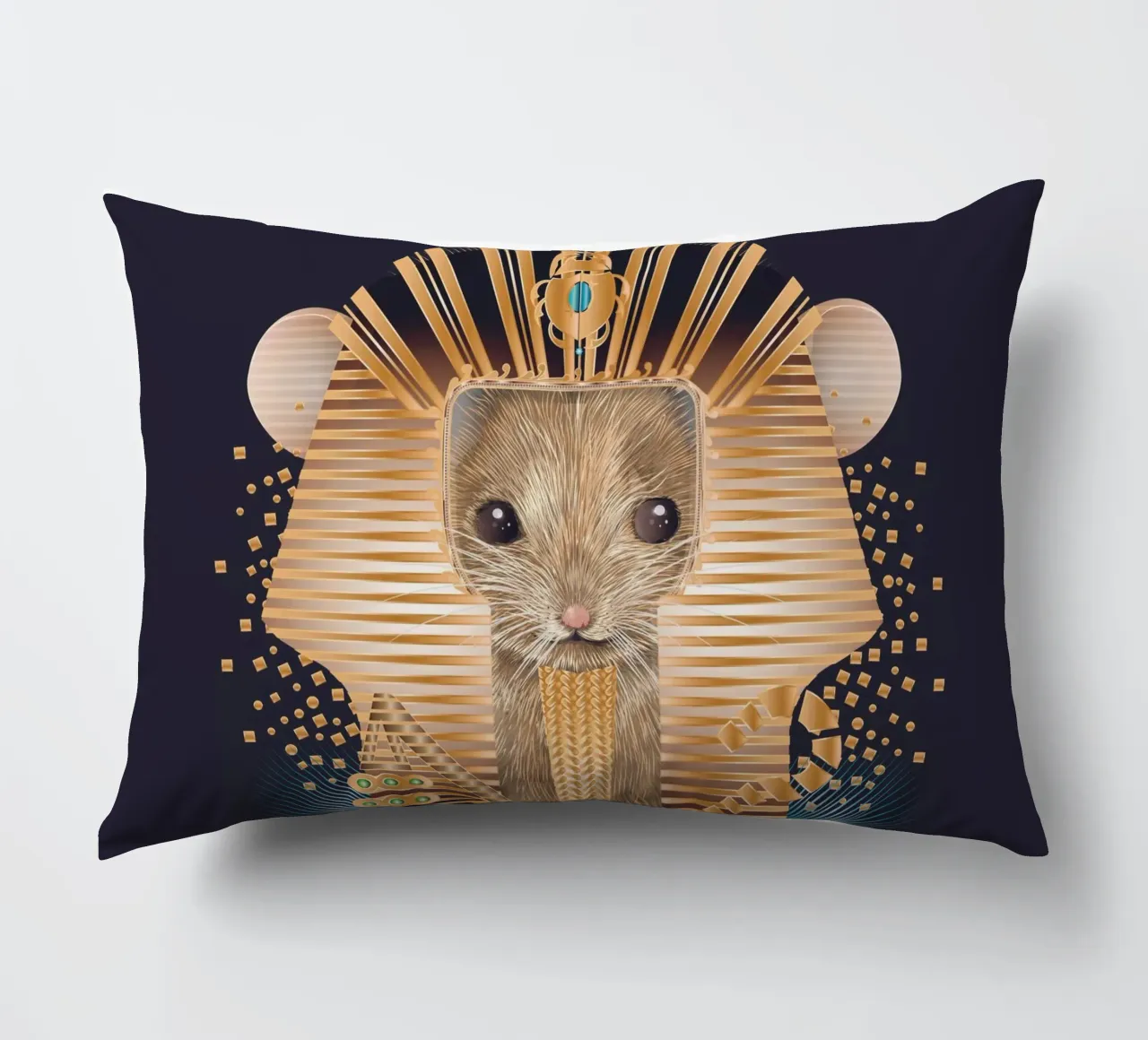 Pharaoh Mouse - Majestic and mystical decorative cushion by kisho art