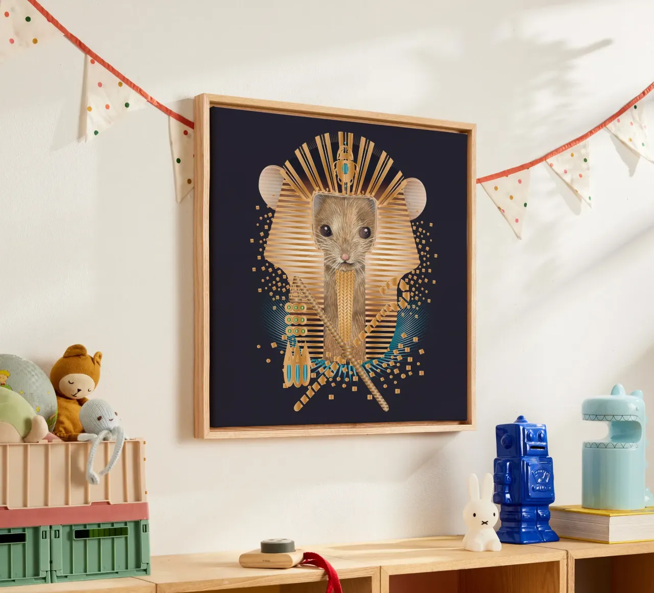 Pharaoh Mouse - Majestic and mystical canvas by kisho art