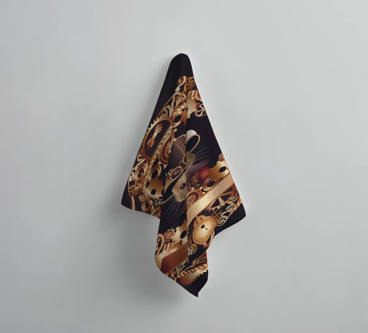 Steampunk mouse - creative and futuristic towel by kisho art