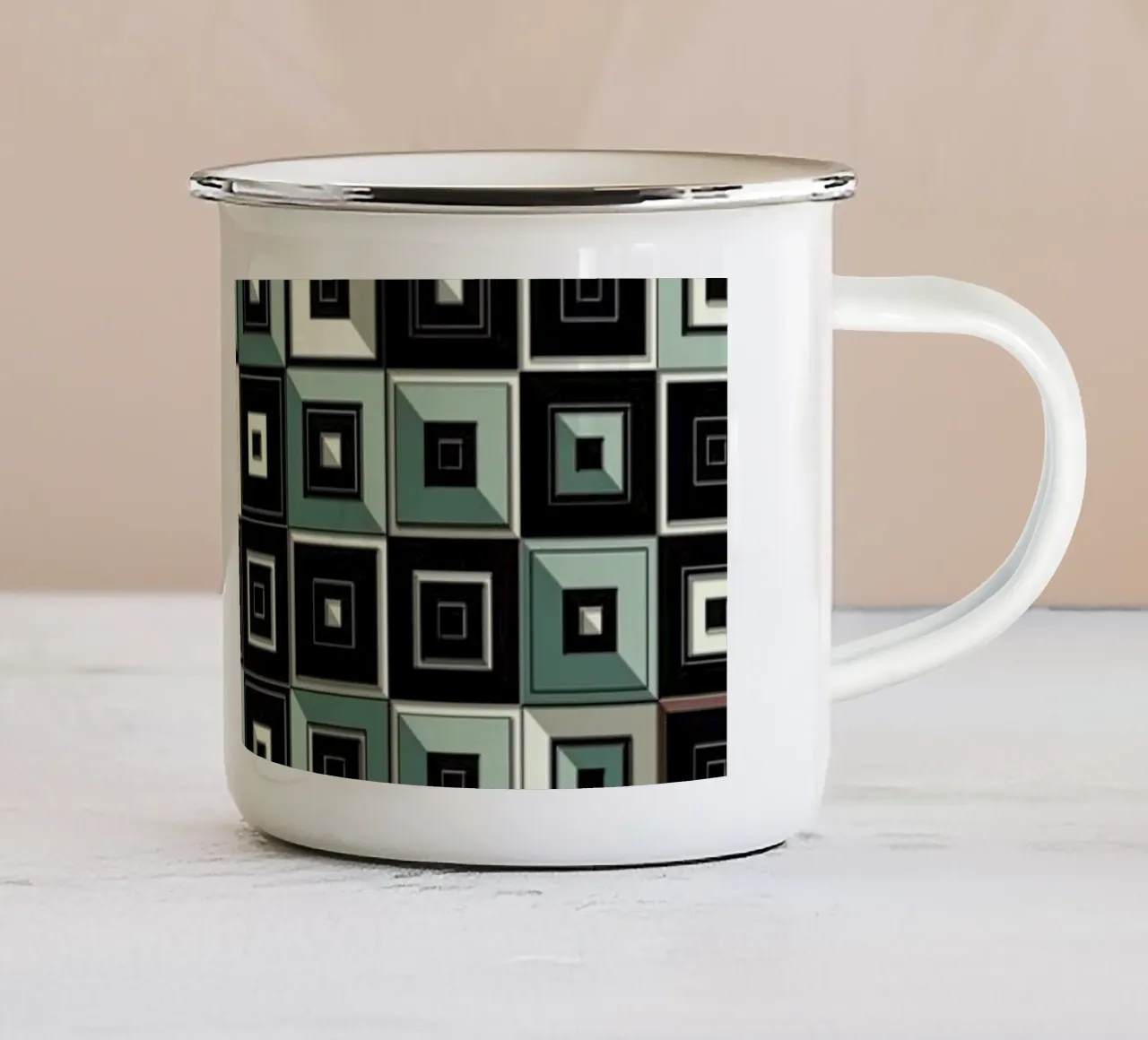 Plazas Lostin II taza de esmalte de Metron