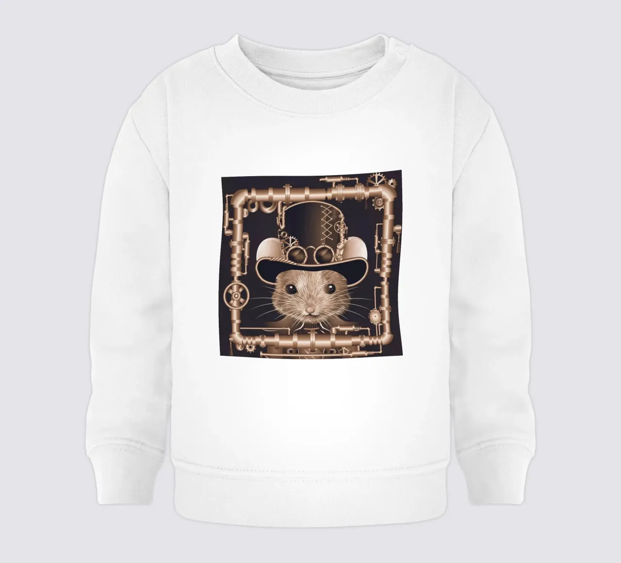 Steampunk muis - creatief en futuristisch baby sweatshirt van kisho art