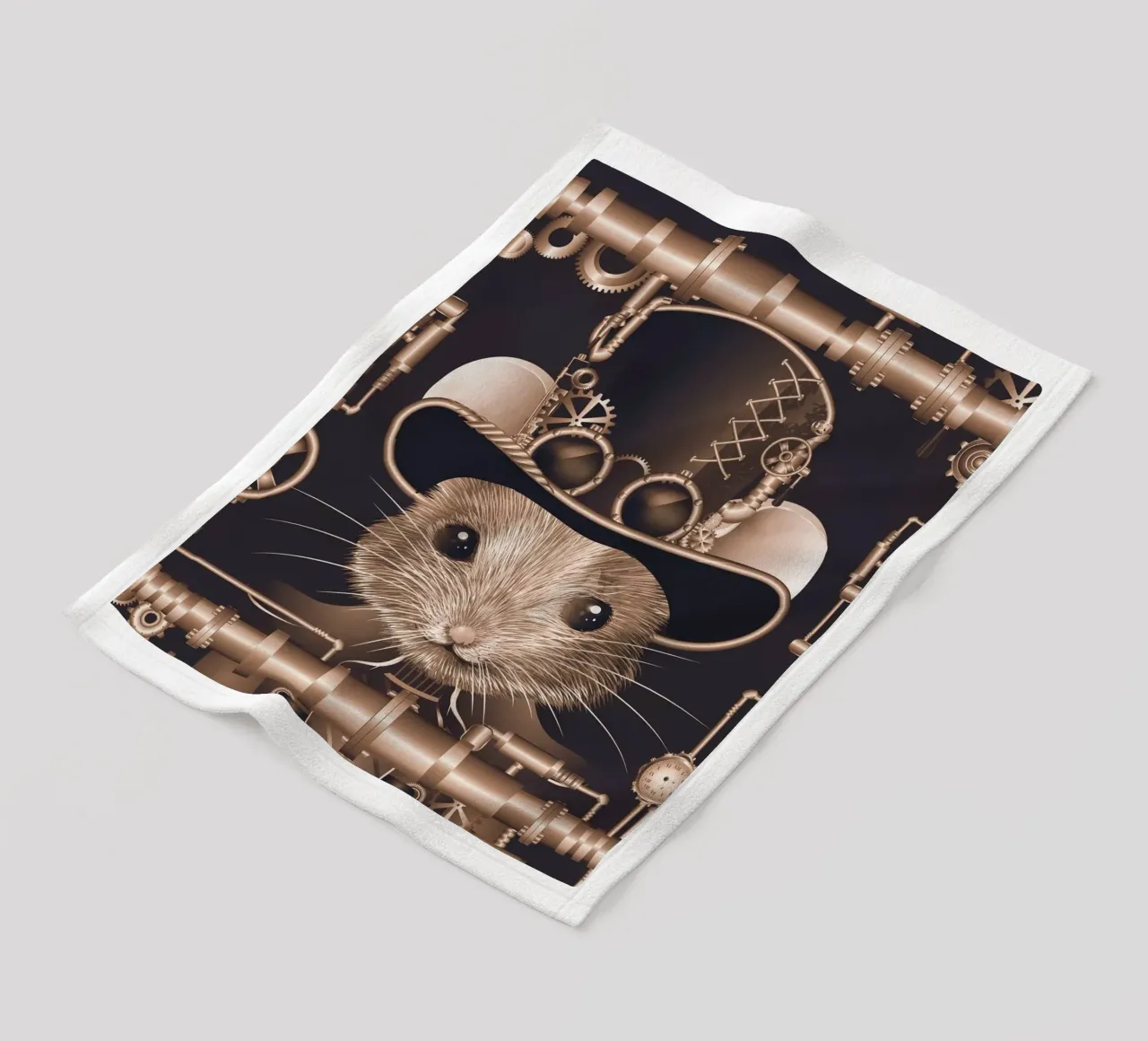 Topo steampunk - creativo e futuristico coperta in pile da kisho art