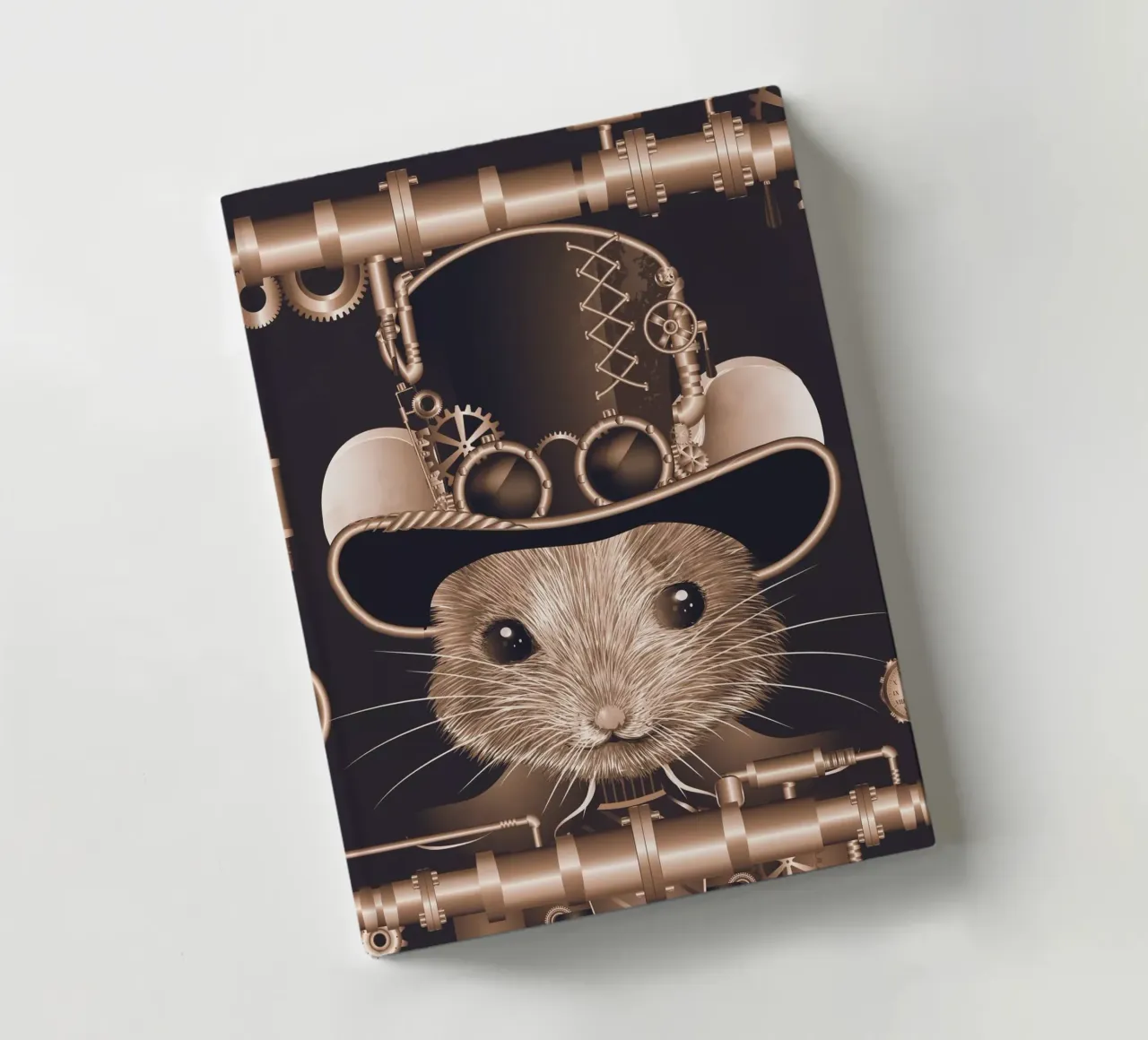 Steampunk mouse - creative and futuristic notebook by kisho art