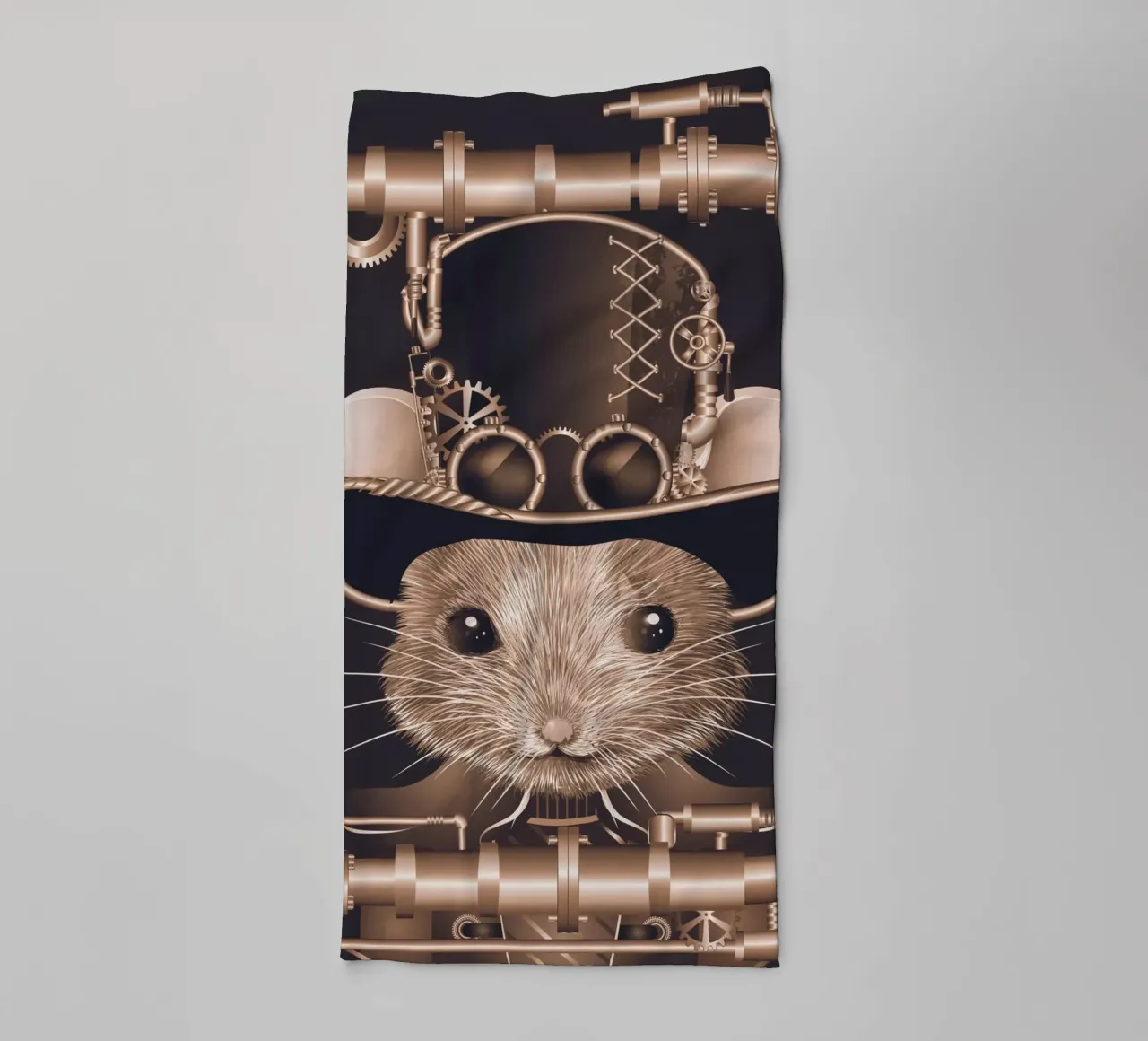 Steampunk mouse - creative and futuristic towel by kisho art