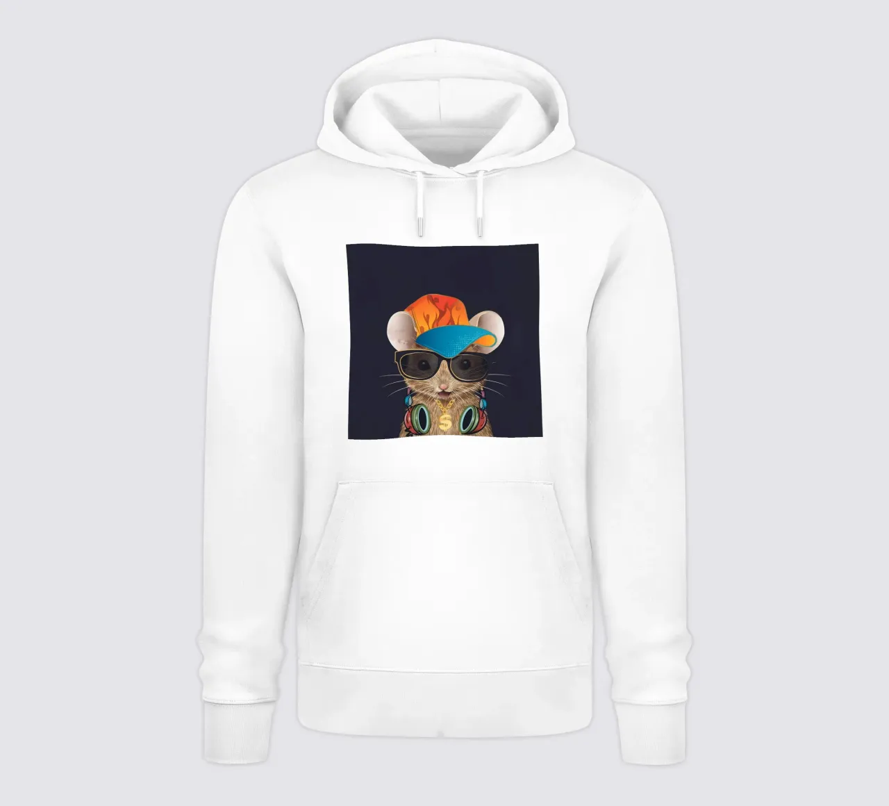 Ratón hip-hop: fresco y moderno sudadera con capucha de kisho art
