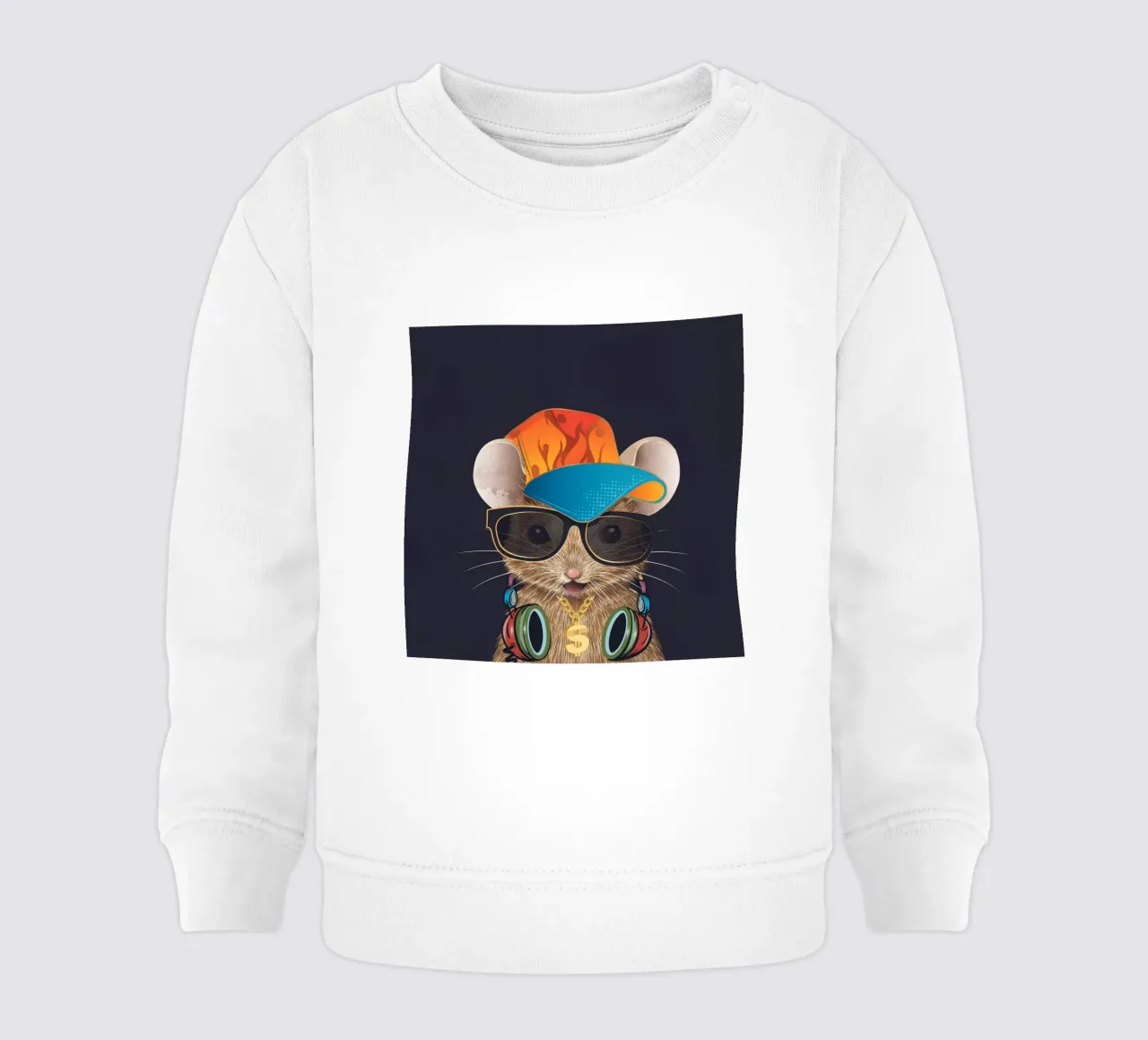 Mouse hip-hop - cool e di tendenza felpa neonato da kisho art