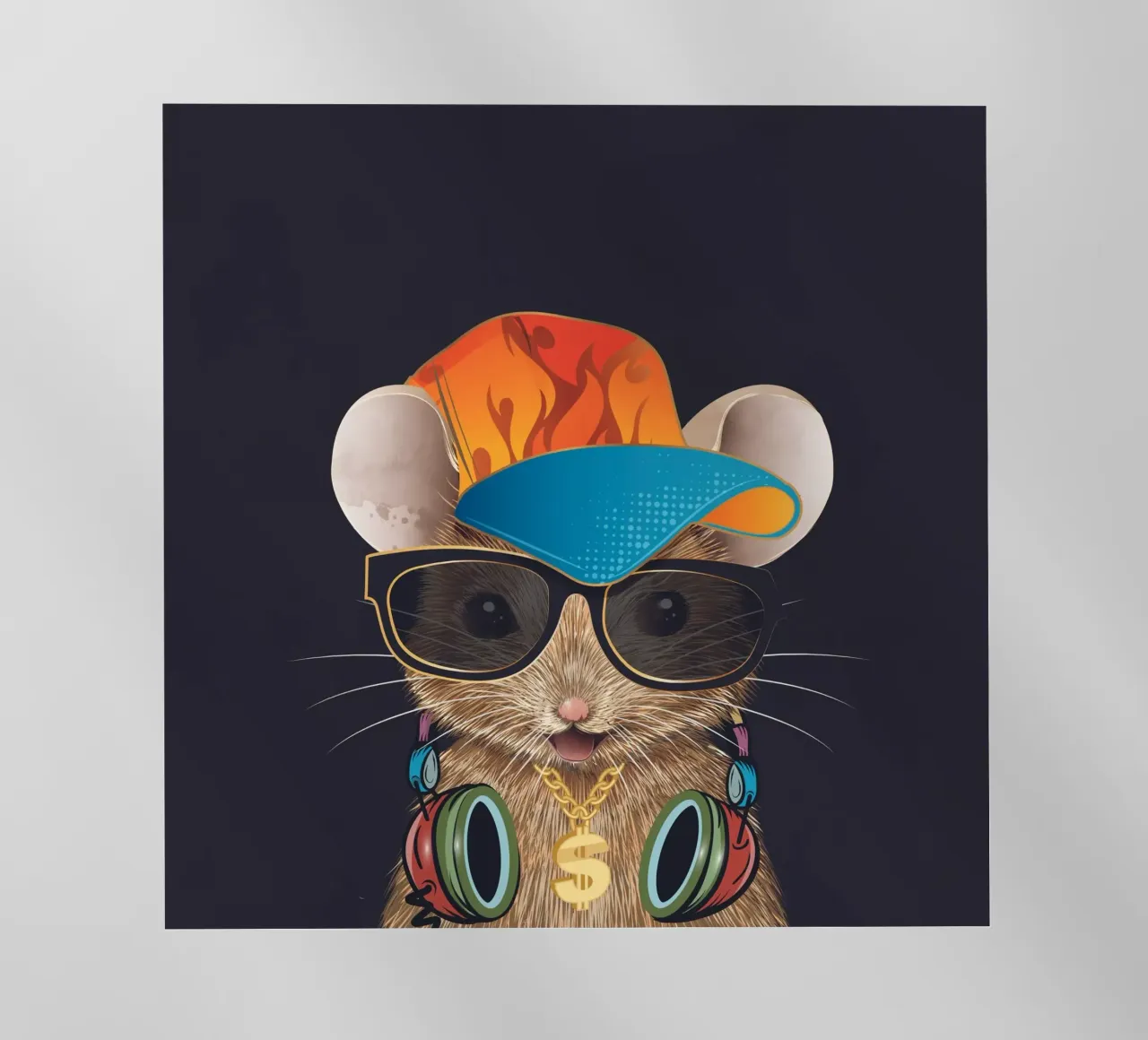 Mouse hip-hop - cool e di tendenza pellicola backlit da kisho art