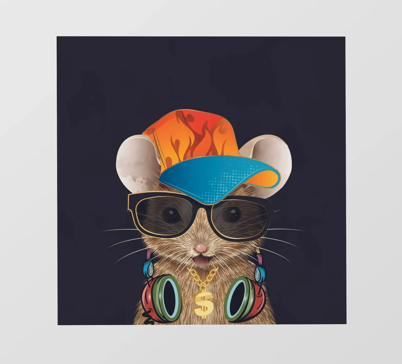 Mouse hip-hop - cool e di tendenza pellicola backlit da kisho art
