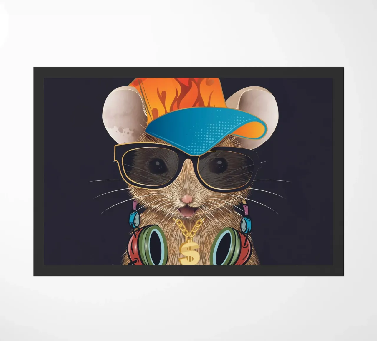 Mouse hip-hop - cool e di tendenza zerbino da kisho art