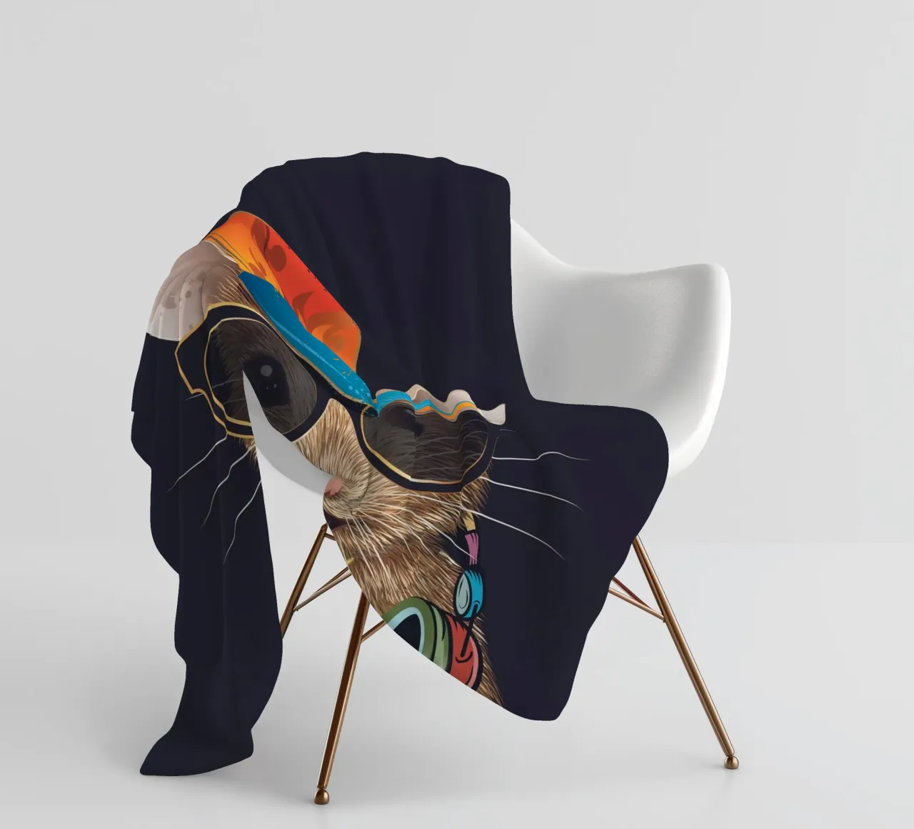 Mouse hip-hop - cool e di tendenza coperta in pile da kisho art