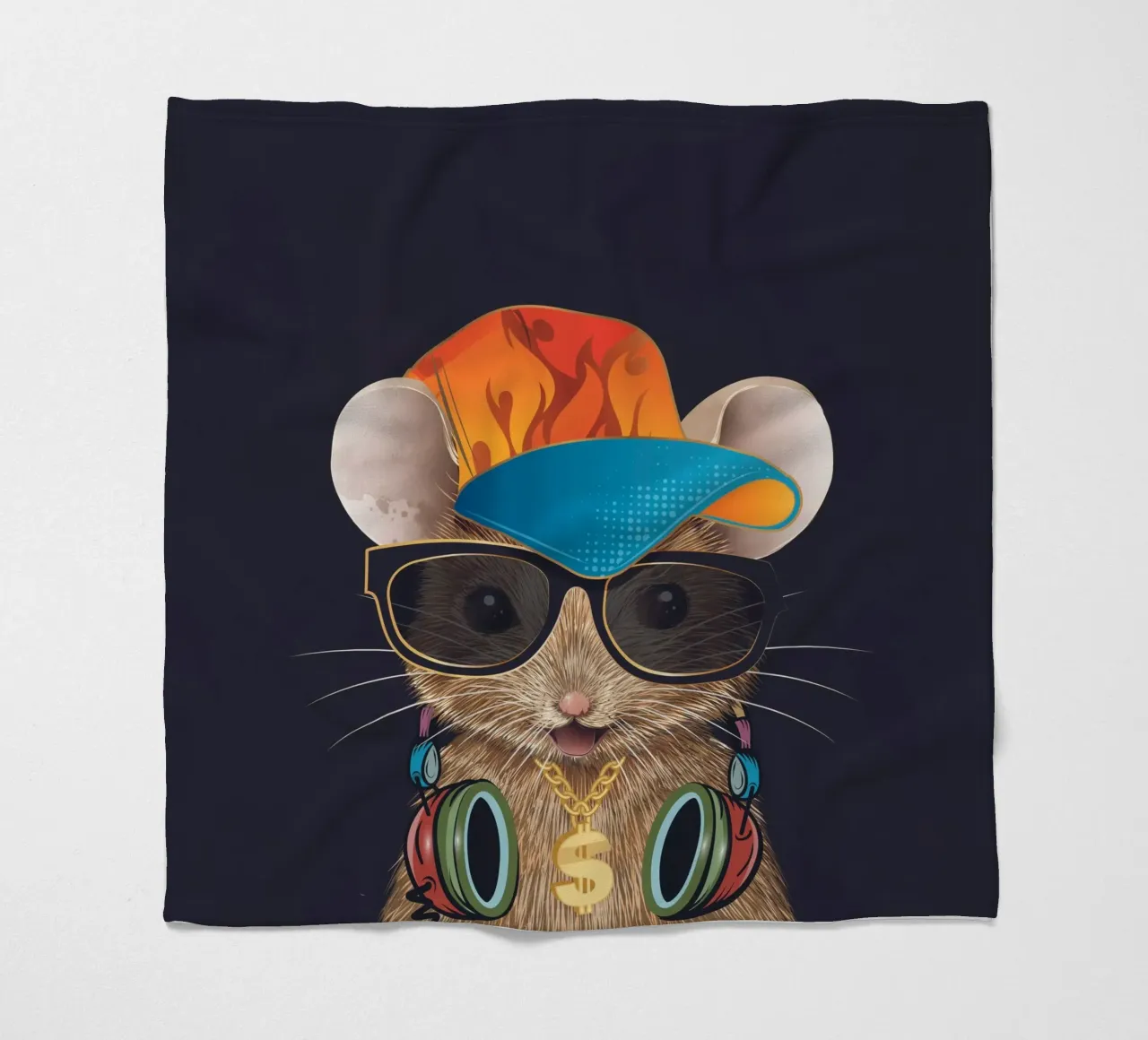 Mouse hip-hop - cool e di tendenza coperta in pile da kisho art