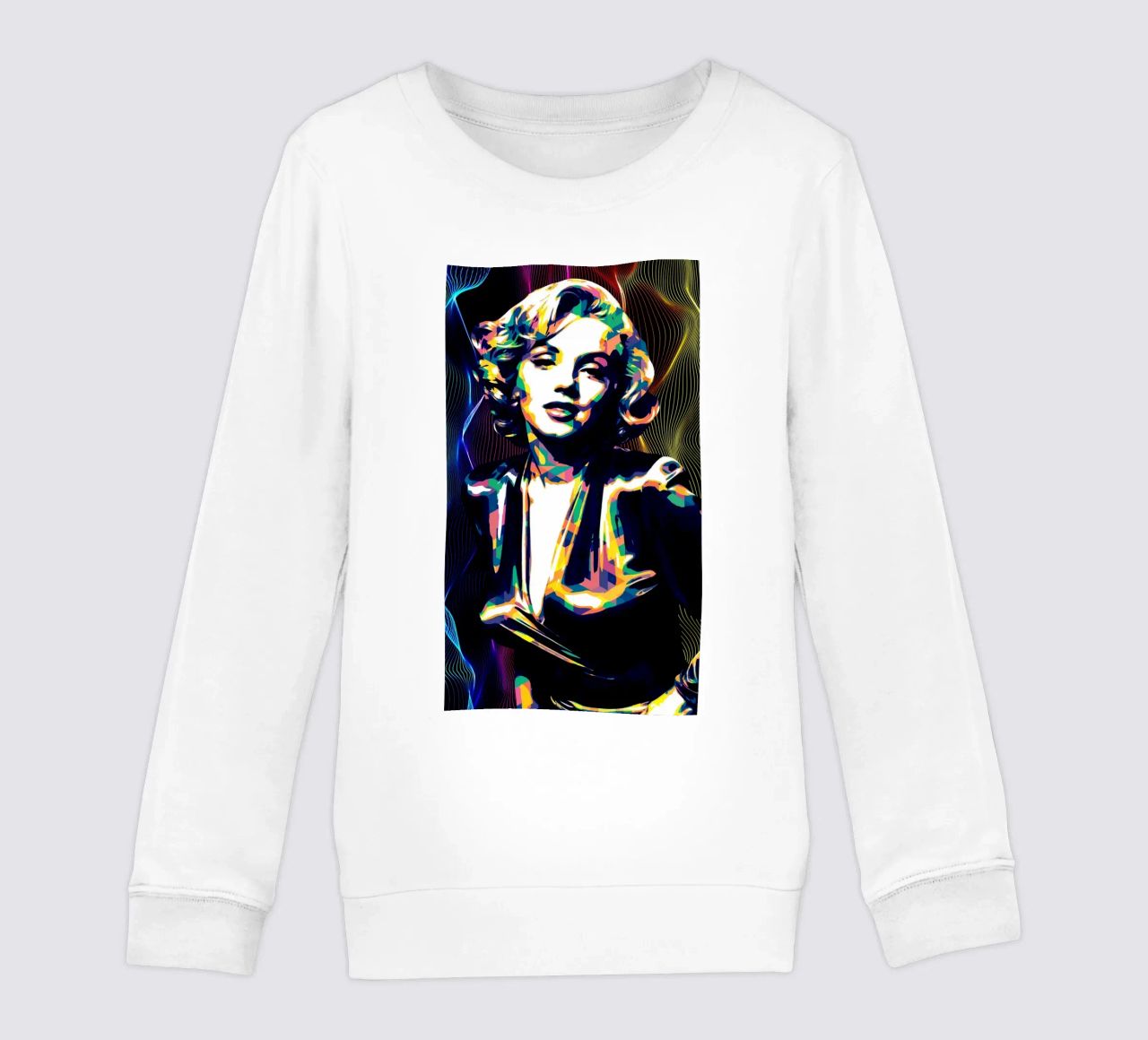 Marilyn Monroe Color Art felpa bambino da neonartroom