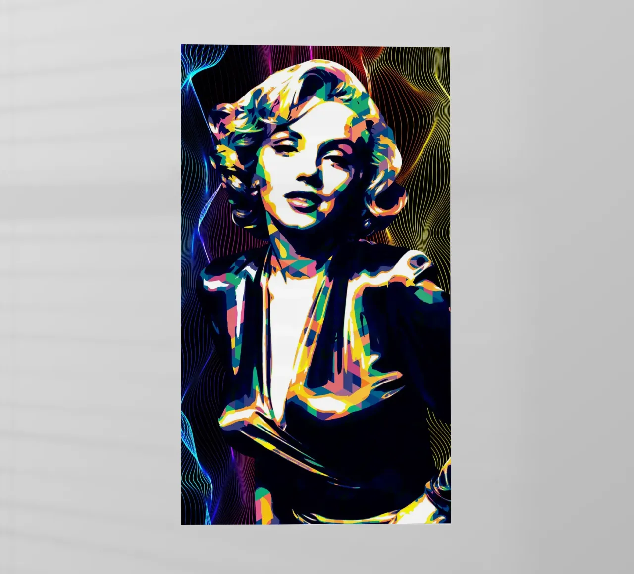 Marilyn Monroe Color Art pellicola backlit da neonartroom