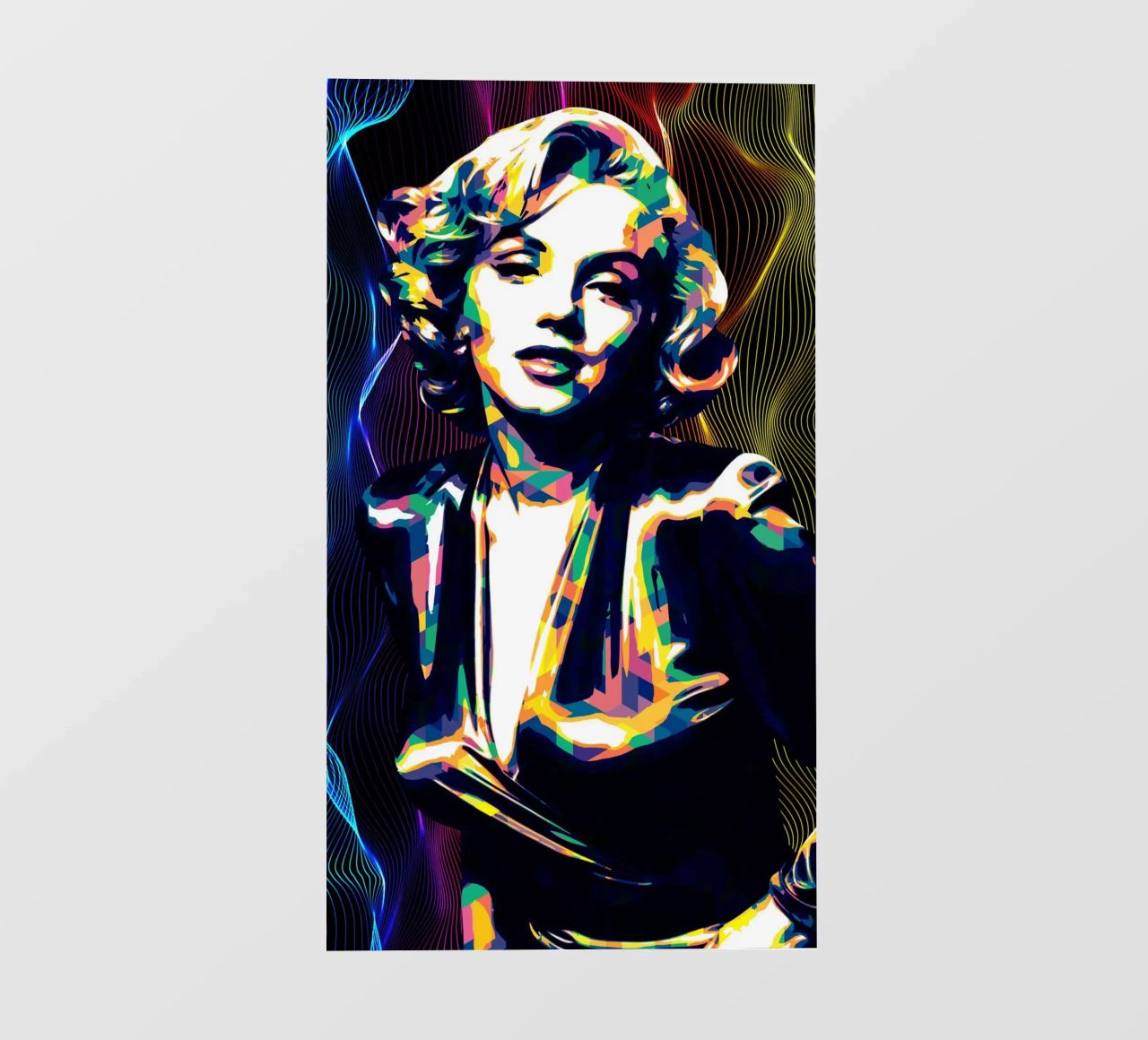 Marilyn Monroe Color Art pellicola backlit da neonartroom