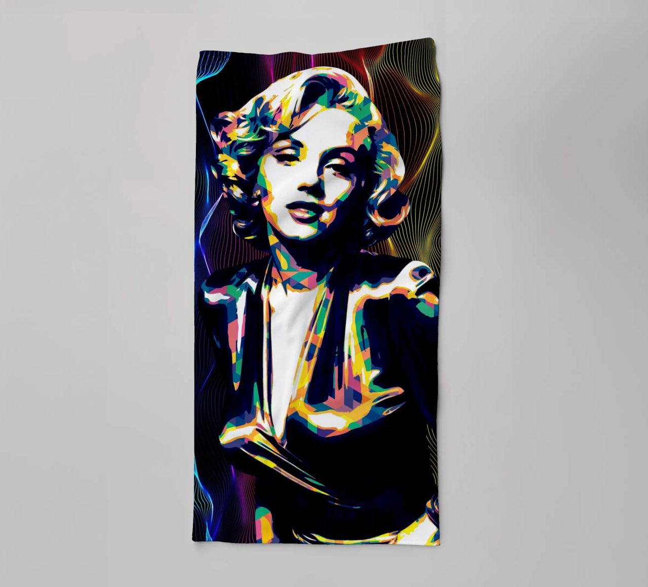Marilyn Monroe Color Art asciugamano da bagno da neonartroom