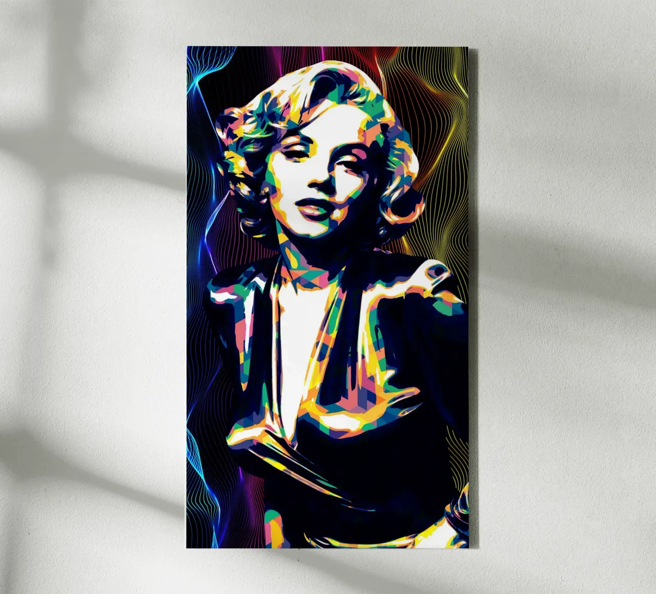 Marilyn Monroe Color Art tela con Cornice a cassetta da neonartroom