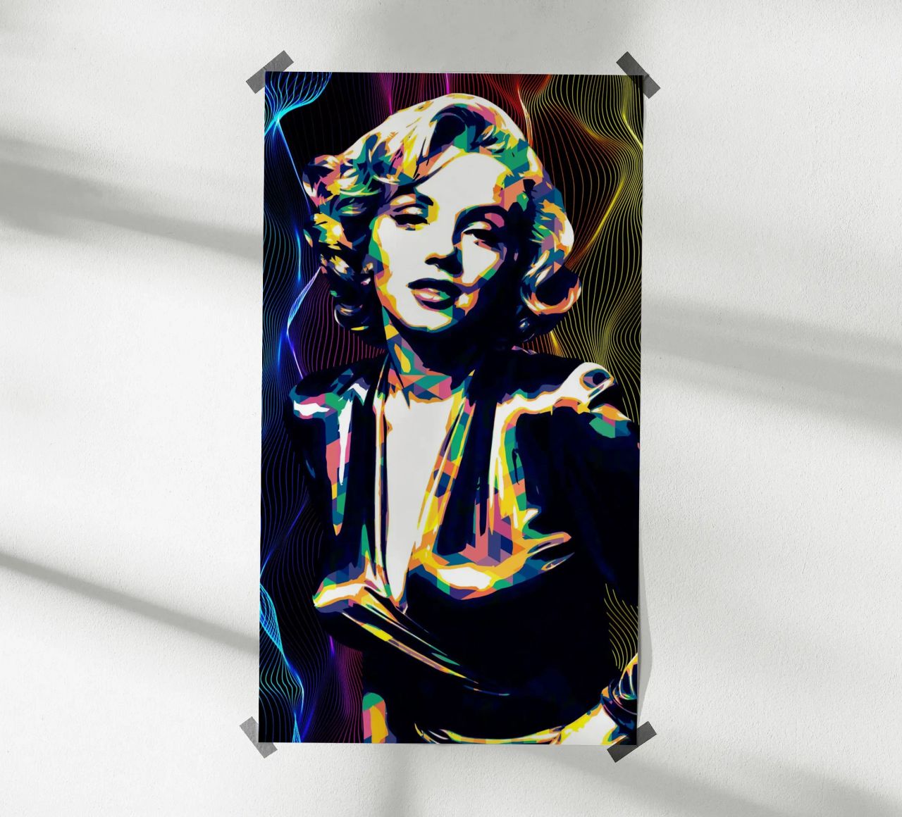 Marilyn Monroe Color Art poster da neonartroom