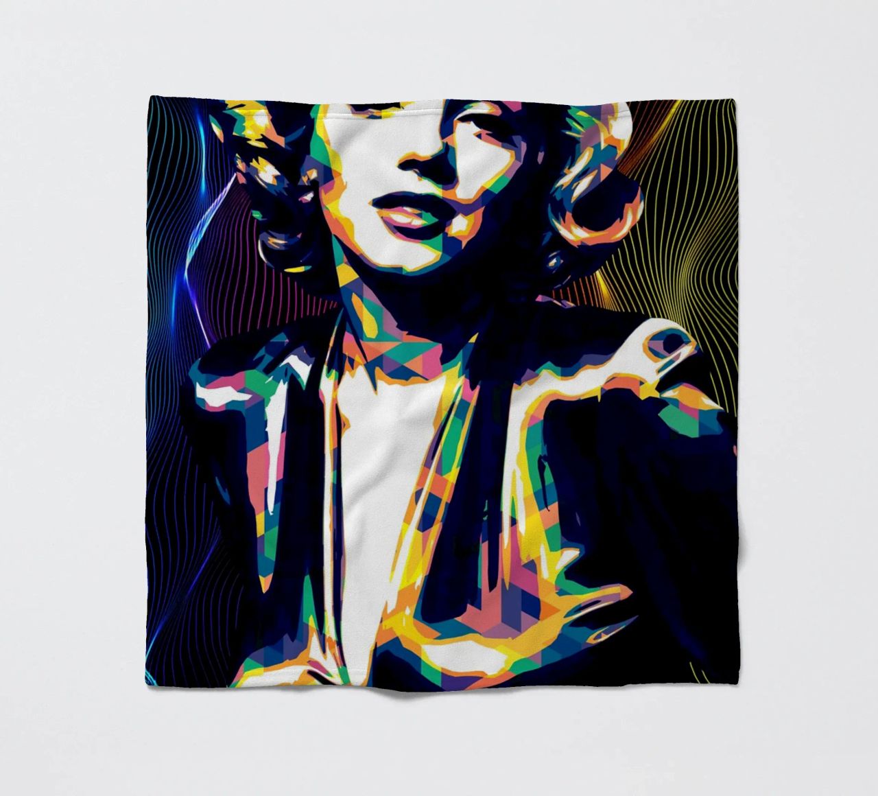 Marilyn Monroe Color Art coperta in pile da neonartroom