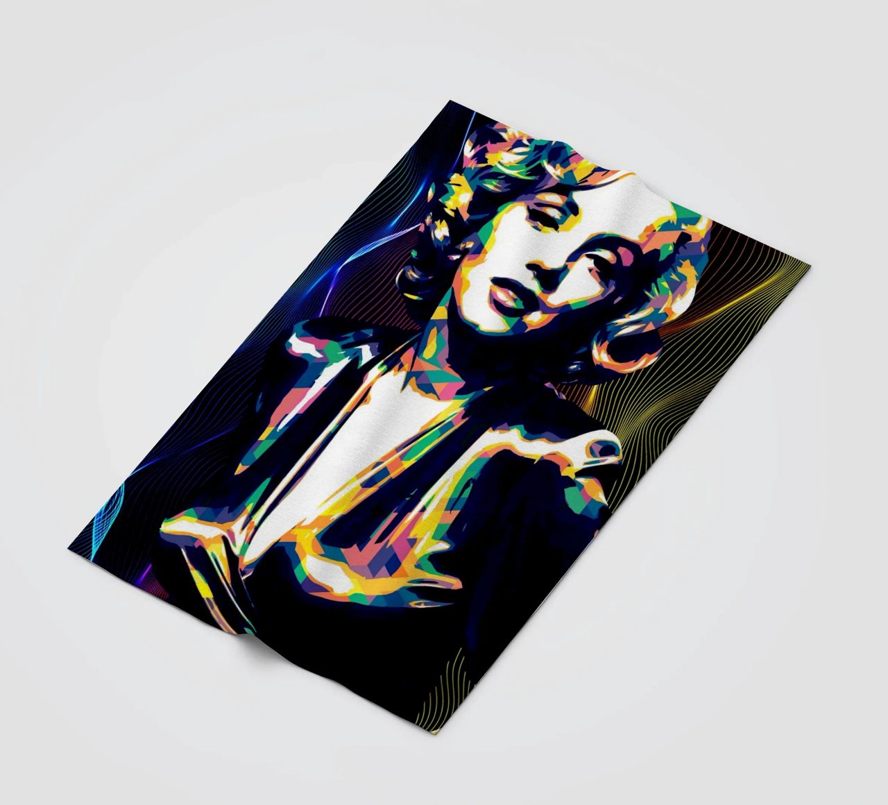 Marilyn Monroe Color Art coperta in pile da neonartroom