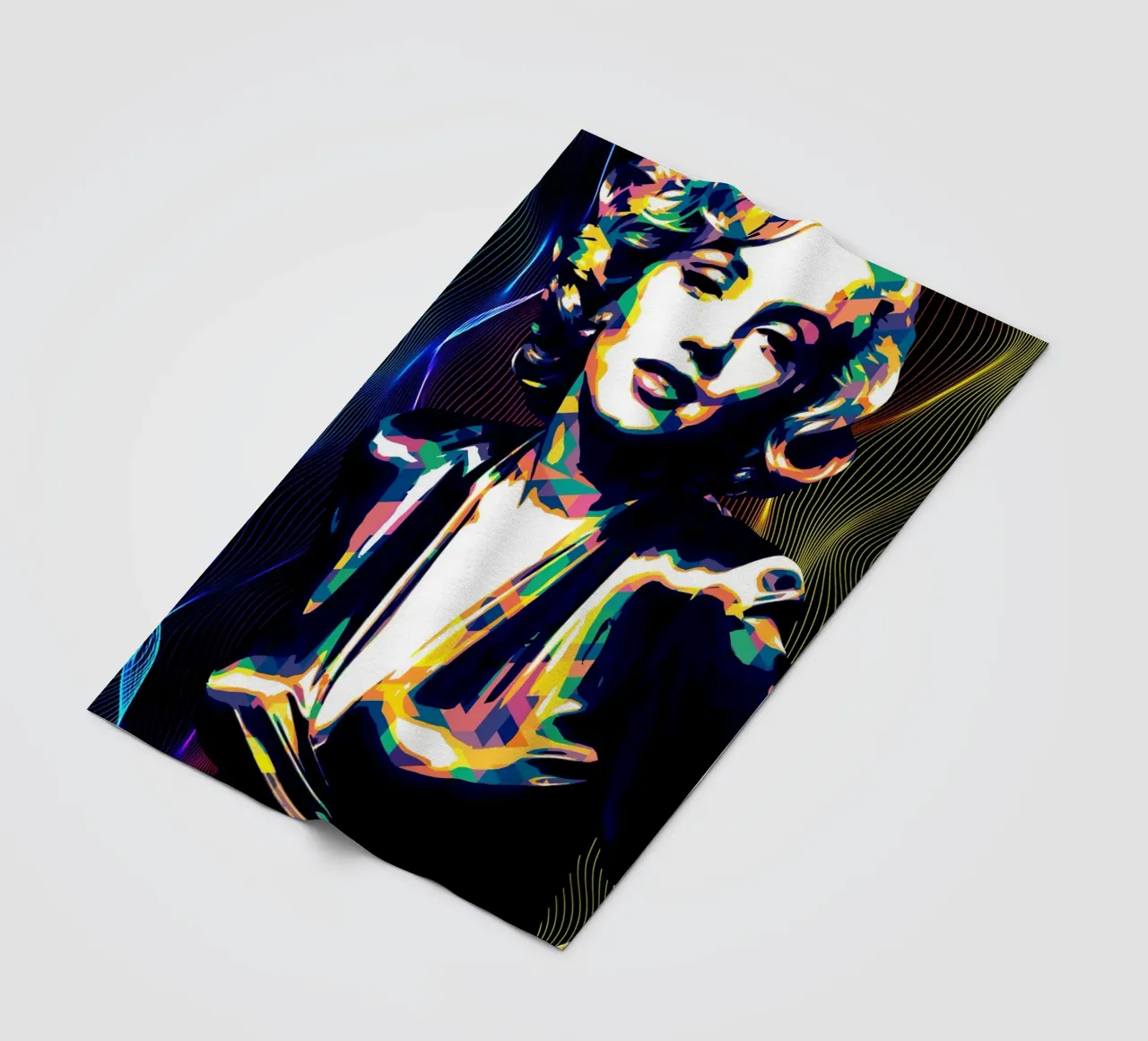 Marilyn Monroe Color Art coperta in pile da neonartroom
