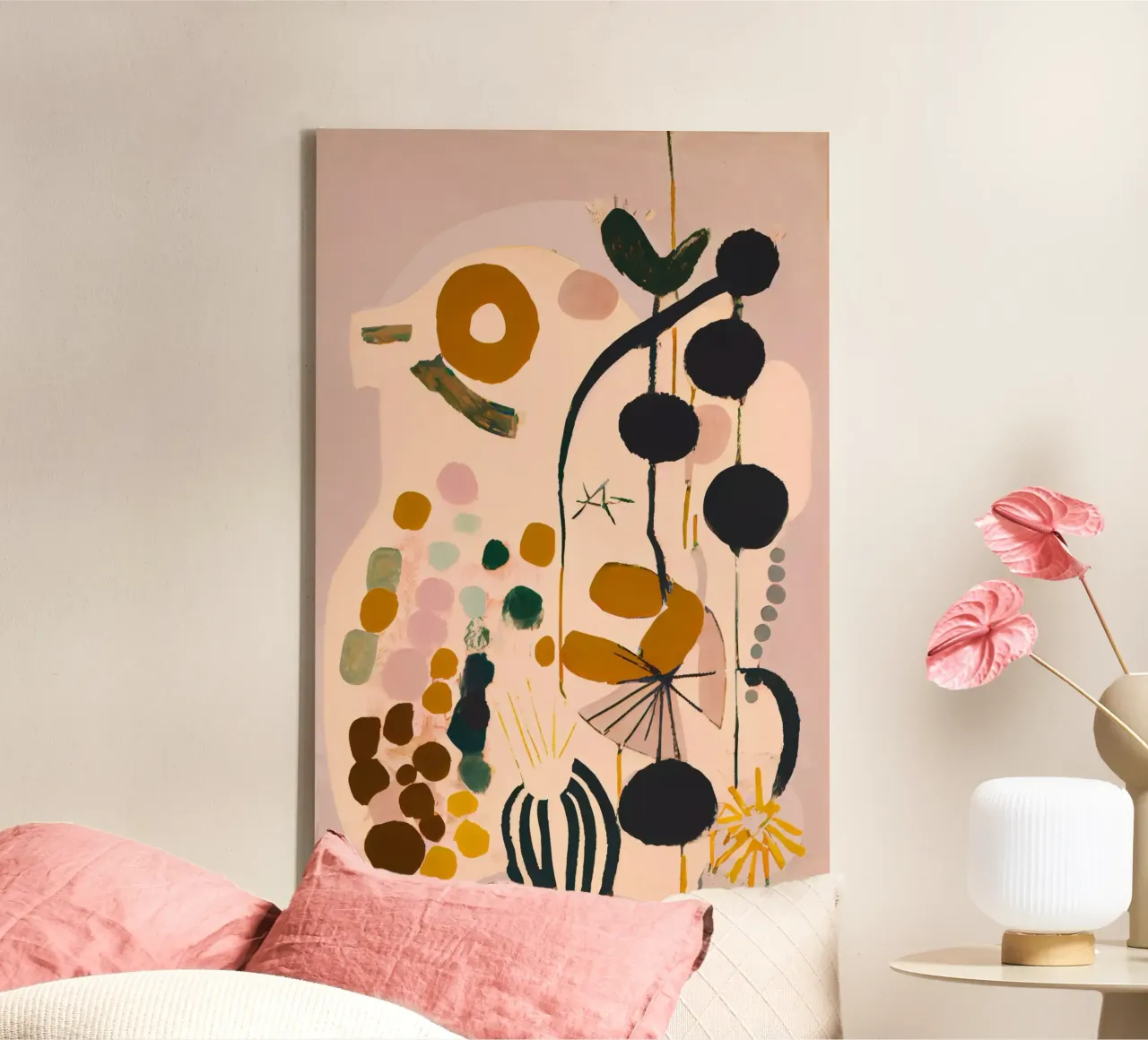Playful Impression No 1 canvas met Baklijst van treechild