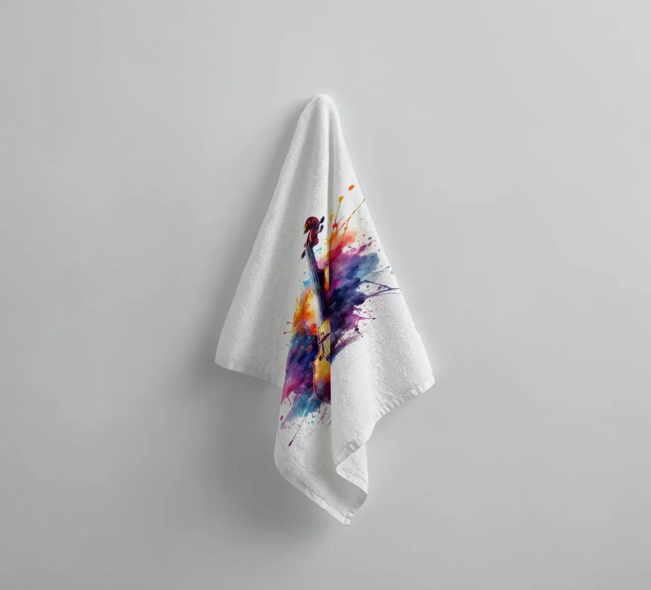 Violin in watercolor towel by 🎁 ARTVI-SHOP