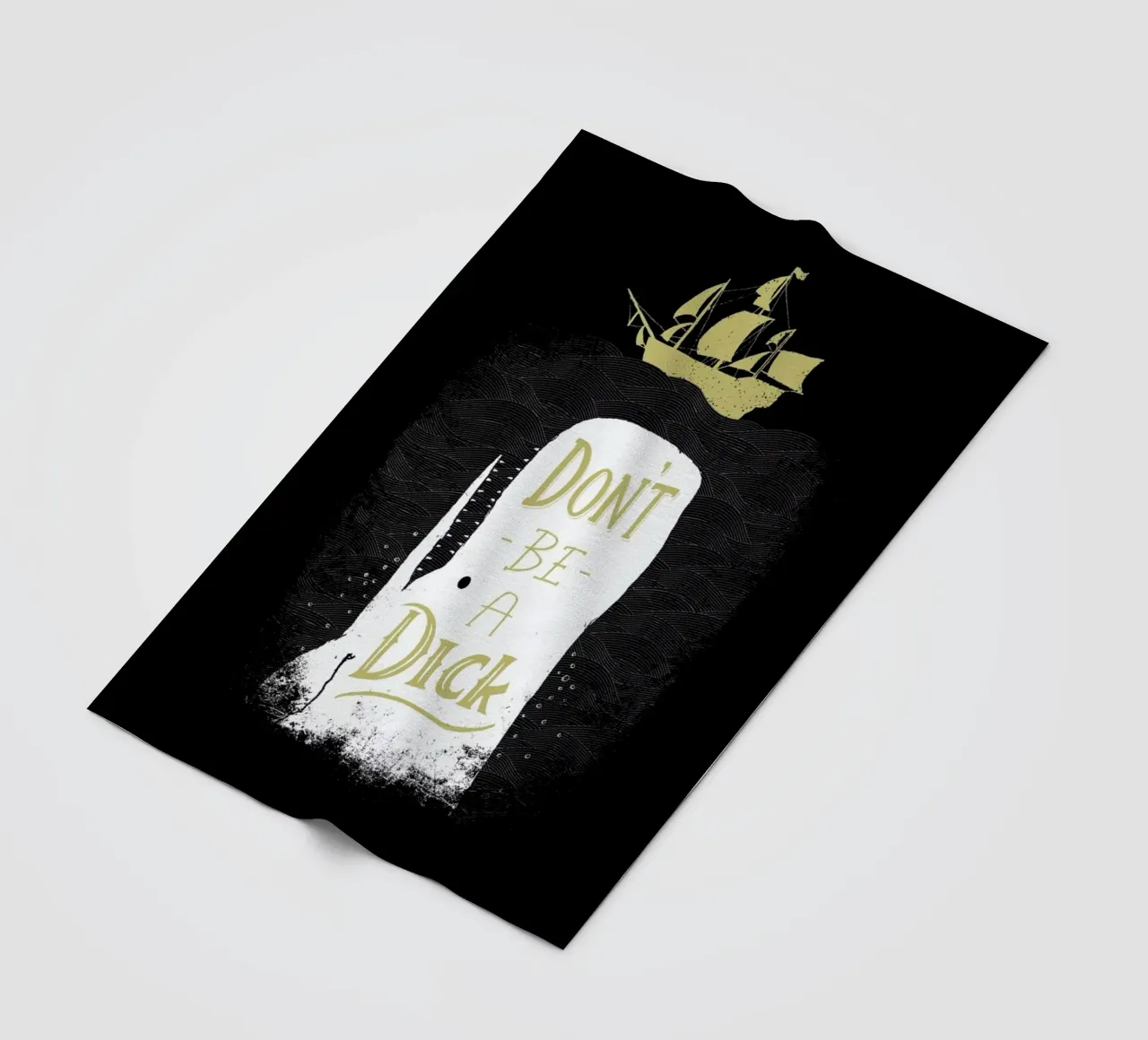 Don't Be a Moby fleece blanket by DinoMike