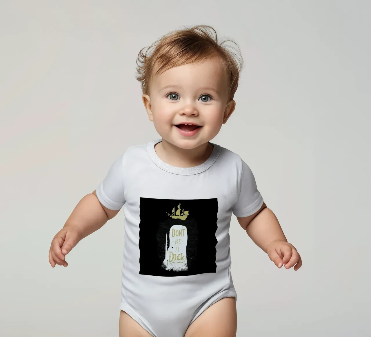 Don't Be a Moby body neonato maniche corte da DinoMike