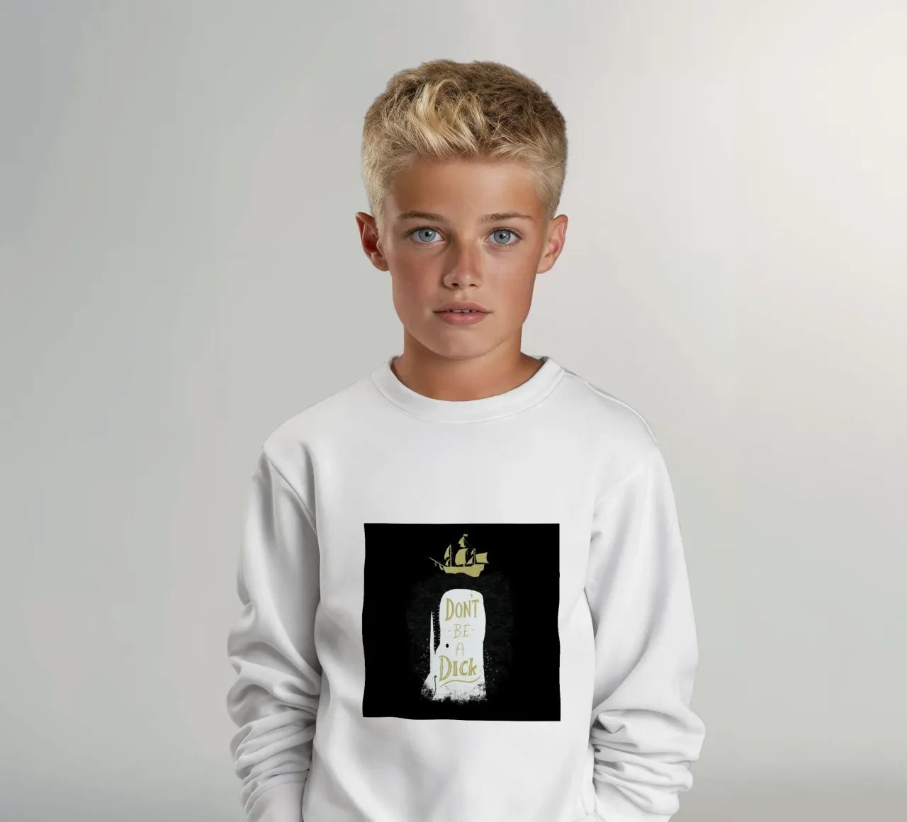 Don't Be a Moby kids sweatshirt by DinoMike